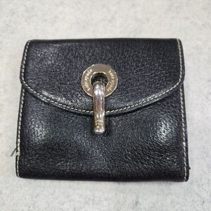 🐢 Kate Spade Tri-Fold black Pebbled vintage wallet.
